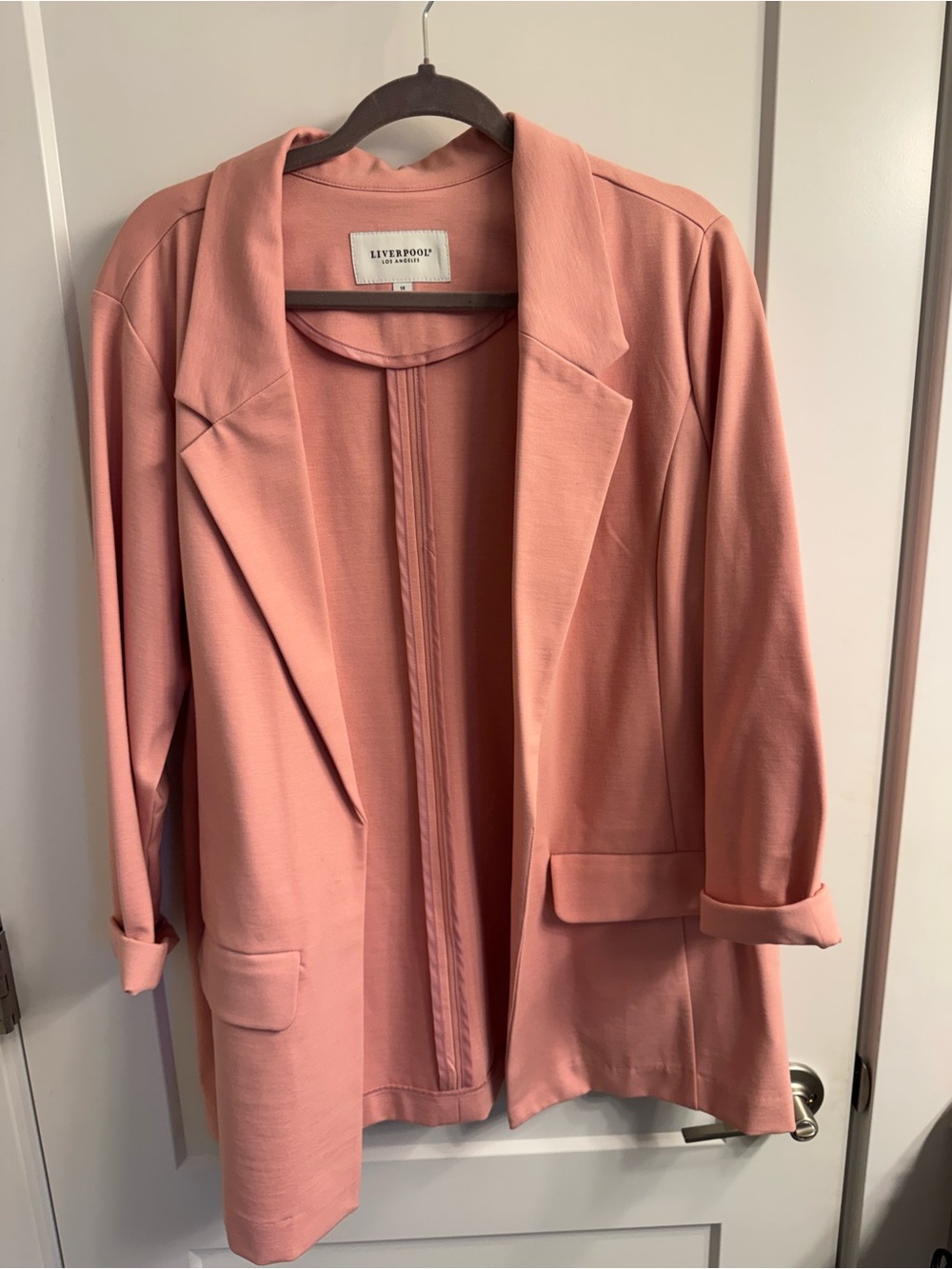 Liverpool Rose Pink Open Blazer